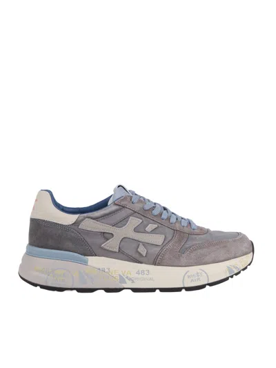 Premiata White Sneakers Mick Grey In Multi
