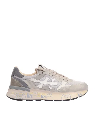 Premiata White Sneakers Mick0.1 Light Grey In Gray