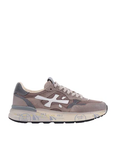 Premiata White Sneakers Mick0.1 Brown In Multi