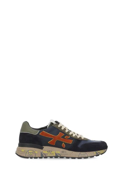 Premiata White  Sneakers Blue In Black