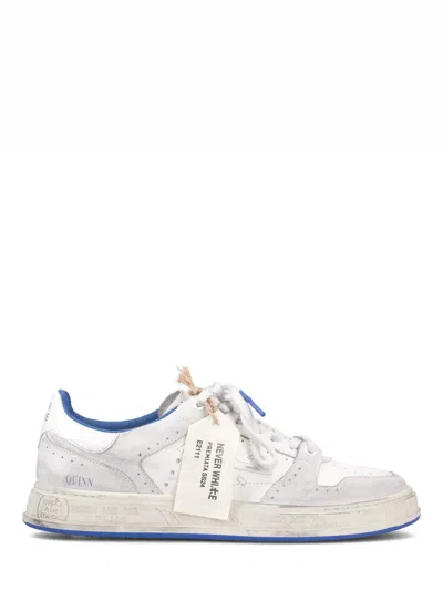 Premiata White Sneakers With Distressed Sole