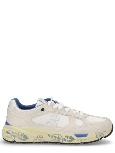 Premiata White Solid Mase-25 Sneakers