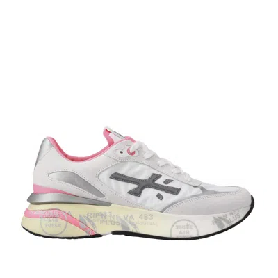 PREMIATA PREMIATA WHITE SUEDE AND TECHNICAL FABRIC SNEAKERS