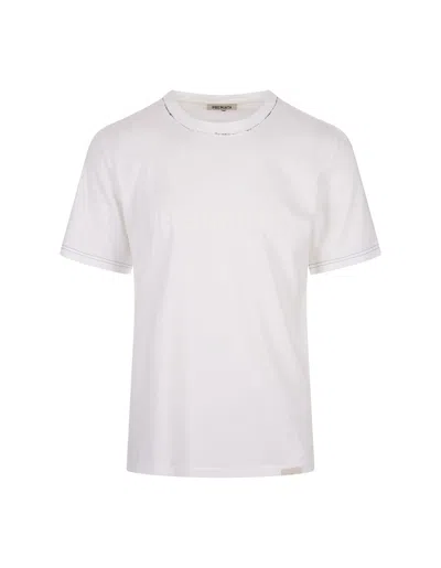 Premiata White T-shirt With Never White Print