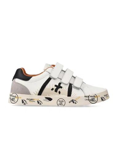 Premiata Will Be Mini Leather Sneakers For Girls In Multi