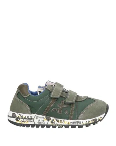Premiata Babies'  Will Be Toddler Boy Sneakers Military Green Size 10c Leather, Textile Fibers