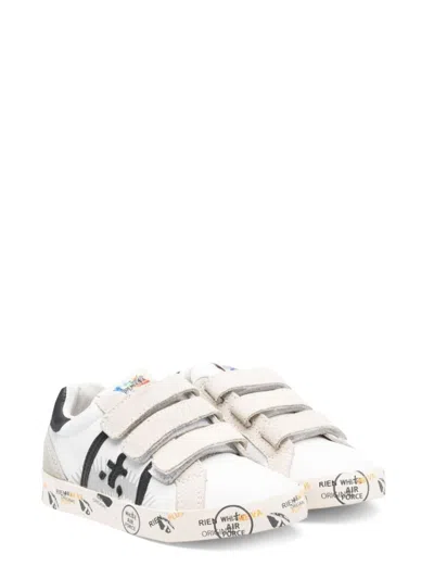 Premiata Will Be Velcro Mini Sneakers For Kids In White