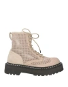 Premiata Woman Ankle Boots Beige Size 8 Soft Leather In Beige