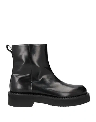 Premiata Woman Ankle Boots Black Size 10 Leather