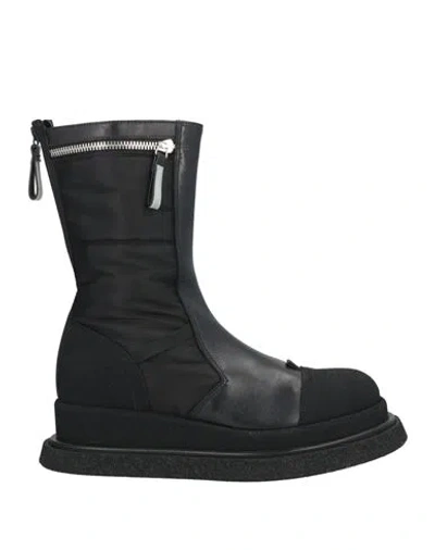 Premiata Woman Ankle Boots Black Size 6 Leather, Textile Fibers