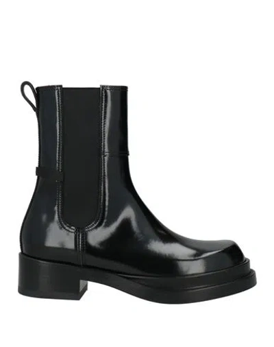 Premiata Woman Ankle Boots Black Size 7 Leather, Textile Fibers