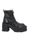 Premiata Woman Ankle Boots Black Size 8 Leather In Black
