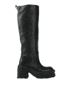 Premiata Woman Boot Black Size 8 Leather In Black