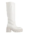 Premiata Woman Boot White Size 8 Leather