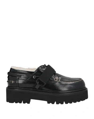 Premiata Woman Lace-up Shoes Black Size 7.5 Leather