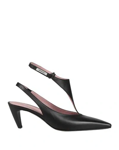 Premiata Woman Pumps Black Size 8 Leather In Multi