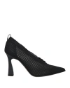 Premiata Woman Pumps Black Size 8 Textile Fibers