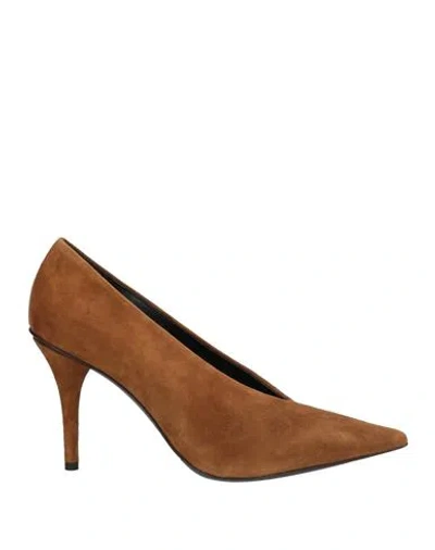 Premiata Woman Pumps Brown Size 8 Leather