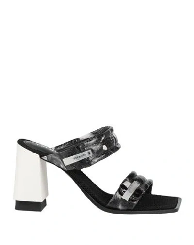 Premiata Woman Sandals Black Size 6 Leather