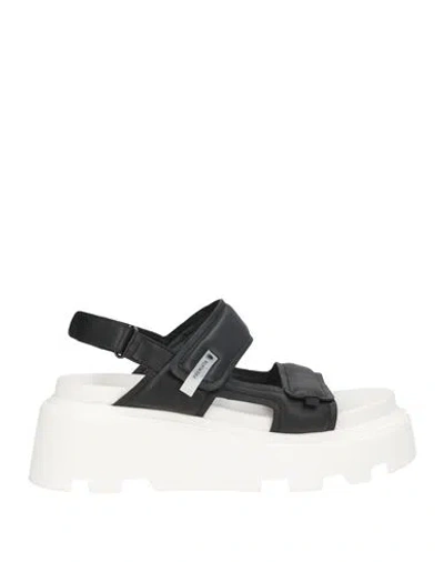 Premiata Woman Sandals Black Size 8 Leather