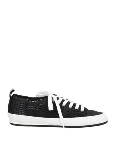 Premiata Woman Sneakers Black Size 6 Leather, Textile Fibers