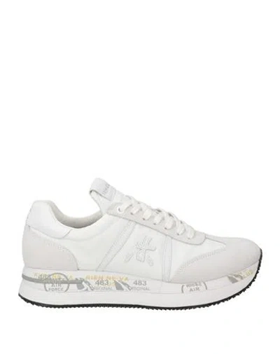 Premiata Woman Sneakers Off White Size 8 Leather, Textile Fibers