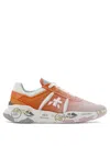 Premiata Buff Ombre Lace-up Runner Sneakers In Orange