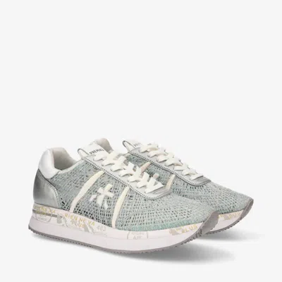Premiata Conny 6702 Perforated Sneaker In White
