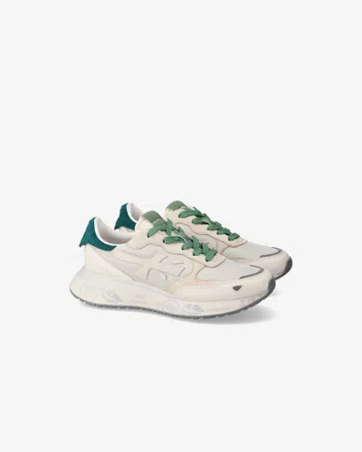 Premiata Women's Lauryn Sneakers In White/green In Multi