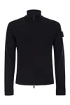 Premiata Wool Cardigan With Zip In Black