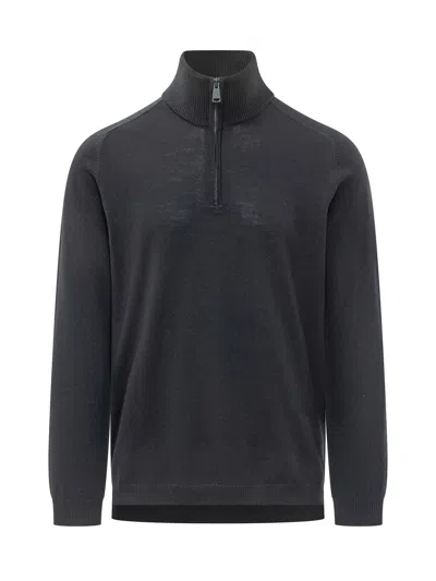 Premiata Wool Knit Sweater In Blue