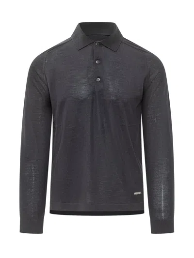 Premiata Wool-silk Knit Sweater In Blue