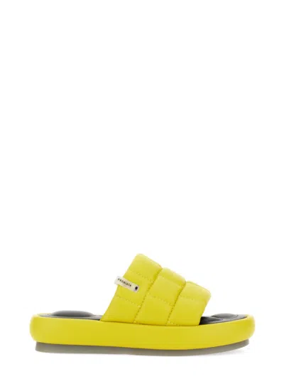 Premiata Yellow Slip On Sandals