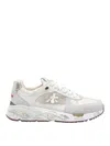 Premiata Bianco Sneakers With Textured Blend