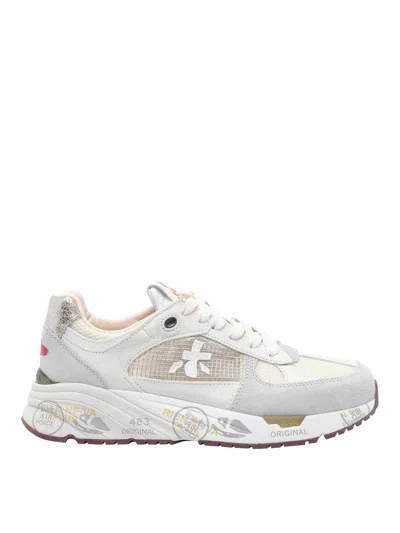 PREMIATA WHITE MASED SNEAKERS