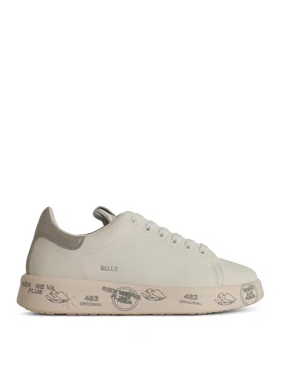 Premiata Belle White Leather Sneakers