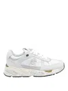 Premiata Low-top Sneakers With Textured Panels And Chunky Sole In White