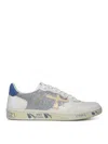 Premiata Basket Clayd Cream Leather Blend Sneakers In Cream