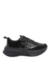 Premiata Sole Black Lace-up Sneakers With Distinctive Logo In Black