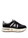 Premiata Dynamic Multicoloured Sneakers With Zebra Print Accents In Black