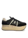 Premiata Luxurious Leather Sneakers For Women In Black