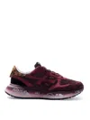 Premiata Lauryn 7789 Leopard-print Panel Sneakers In Purple