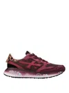 Premiata Lauryn 7789 Leopard-print Panel Sneakers In Red