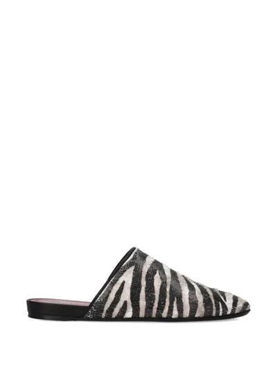 Premiata Zebra-pattern Mules In Black