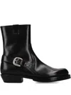 Premiata Zip Buckle Boots In Black