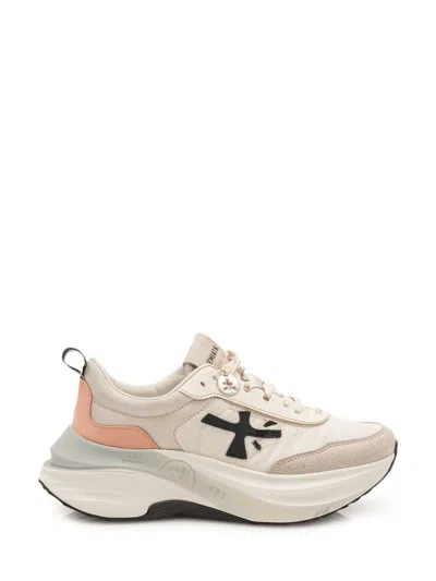 Premiata -style Casual Sneaker In White