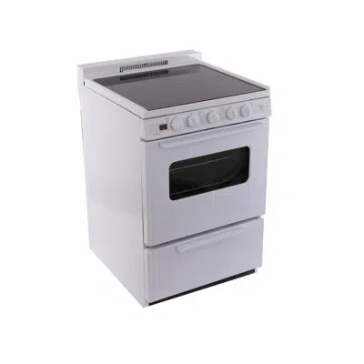 Premier 24" Electric Smooth Top Range In White