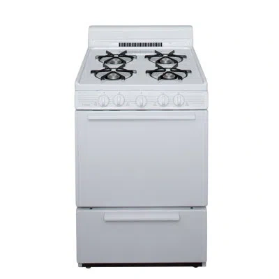 Premier 24" Gas Range In White