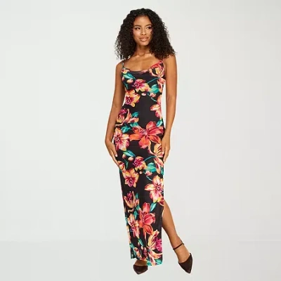 Premier Amour Womens Cowl Neck Sleeveless Maxi Dress In Multi