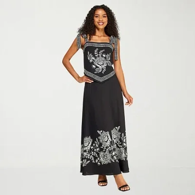Premier Amour Womens Maxi Skirt In Black